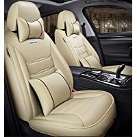 Asiento de coche- funda protectora PU impermeable Asientos de Piel Cubierta de coches Cojines del sistema completo (5…